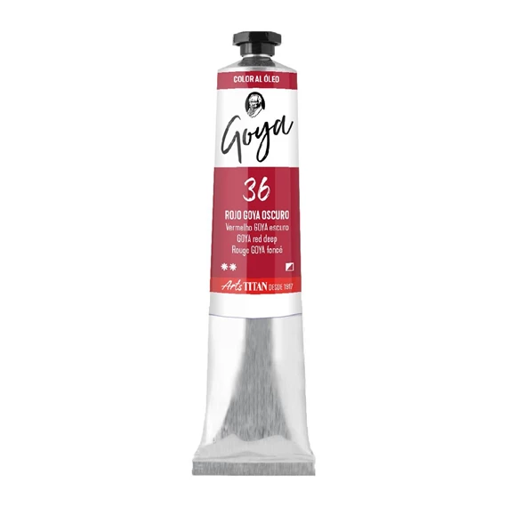 Oil Colour tube 60 ml GOYA red deep N° 36 - PackshotFront