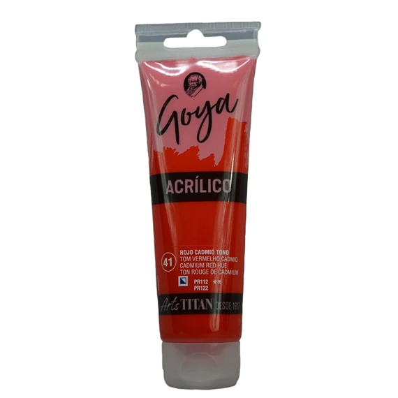 Acrylic Colour tube 125 ml Cadmium red hue N° 41 - PackshotFront