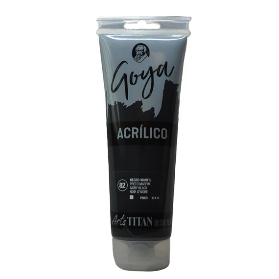 Acrylic Colour tube 230 ml Ivory black N° 82 - PackshotFront