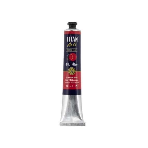 Oil Colour Extra Fine tube 60 ml TITAN red deep N° 36 - PackshotFront