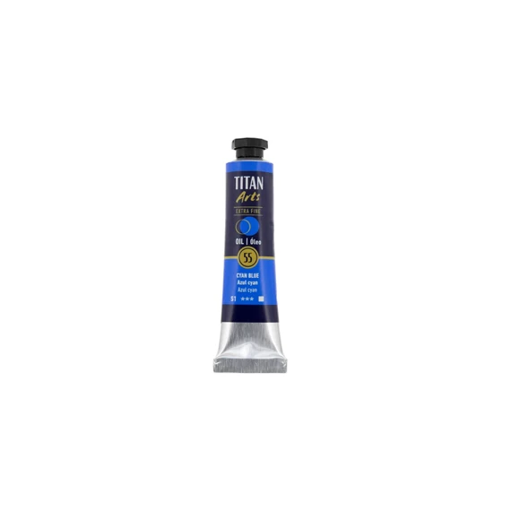 Colores al óleo Extra Fino tubo 20 ml Azul cian N° 55 - PackshotFront